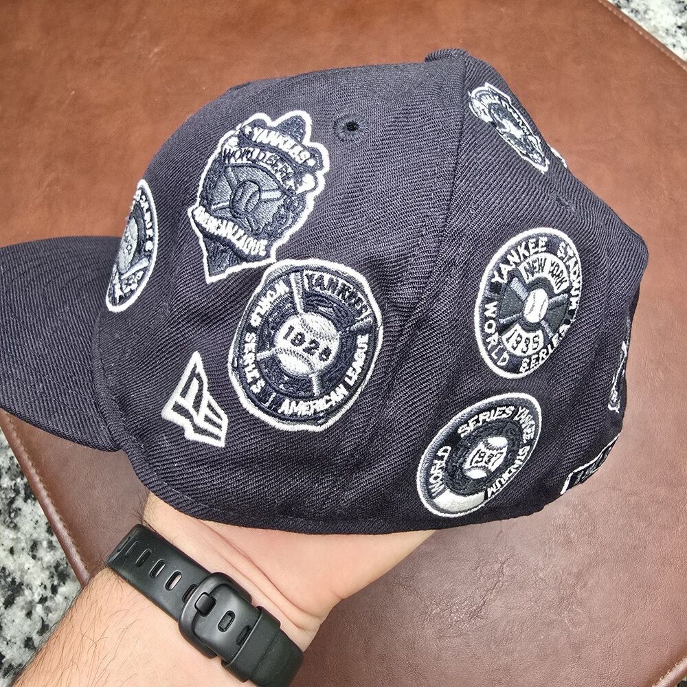 New Era 7-3/8 New York NY Yankees 1923-1950 World Series Patch Baseball Cap - Picture 5 of 7